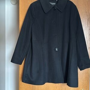 FORECASTER OF BOSTON Black Swing Coat Size PXL